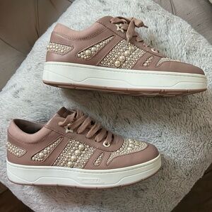 Jimmy Choo Hawaii Stylish Skateboarding Shoes Women's Low-top Ballet Pink W/Box